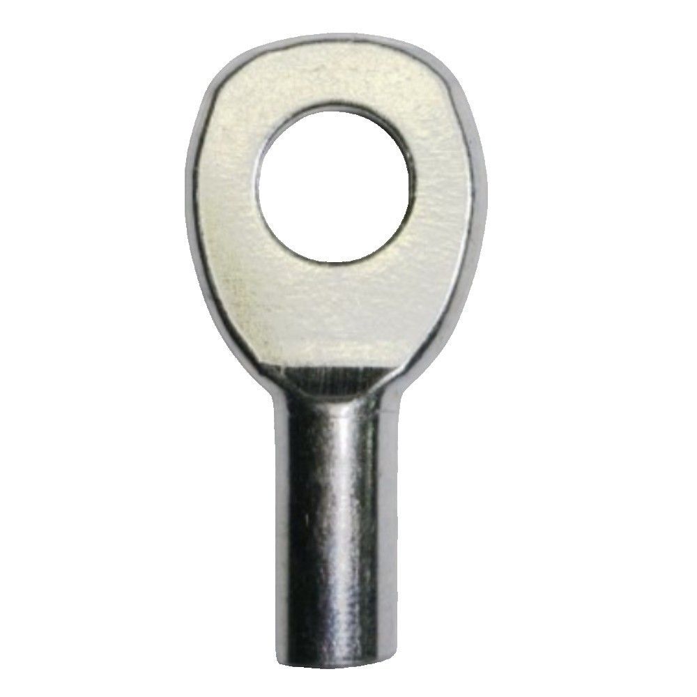 Eye terminal for crimping steel cables 6mm